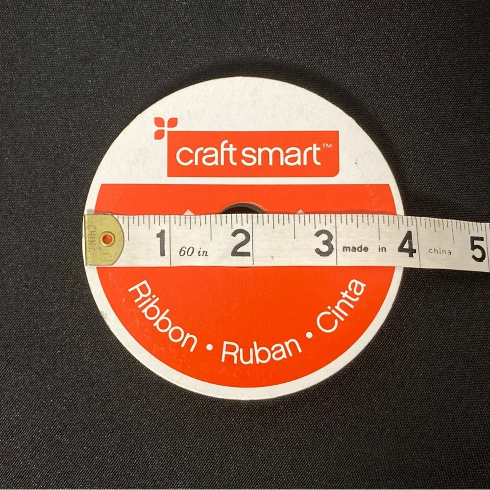 ⭐️ Craft Smart Yellow White Floral Craft Ribbon 3/8” x 108”